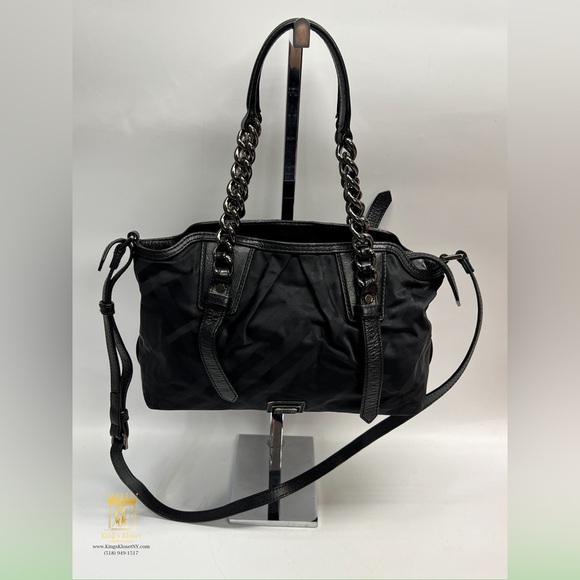 BURBERRY TORBITT GUNMETAL CROSSBODY CHAIN BAG - Picture 4 of 13